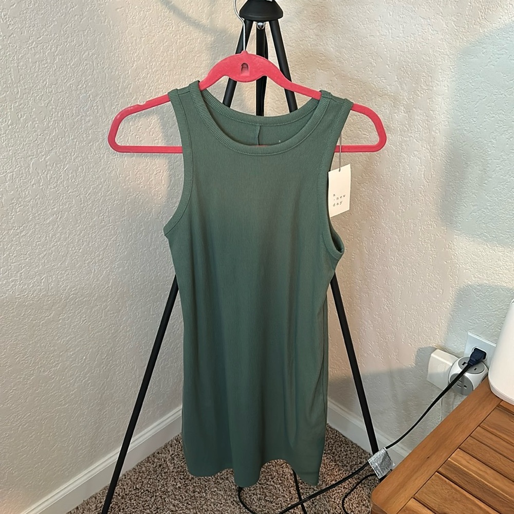 Size small green tank dress
